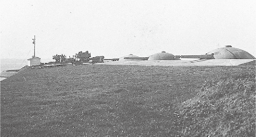 Scenery of right wing of turrets deployment of No.2 Sea Fort