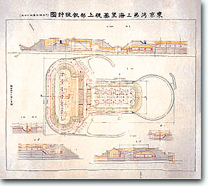 第三海堡基礎上部仮設計図